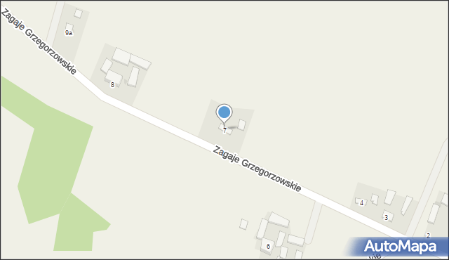 Czajęcice, Zagaje Grzegorzowskie, 7, mapa Czajęcice