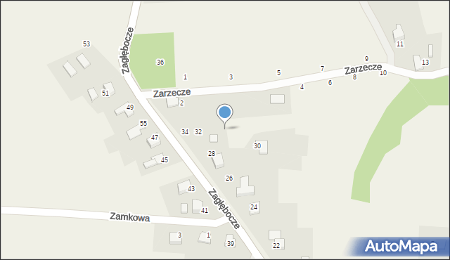 Czaniec, Zagłębocze, 30, mapa Czaniec