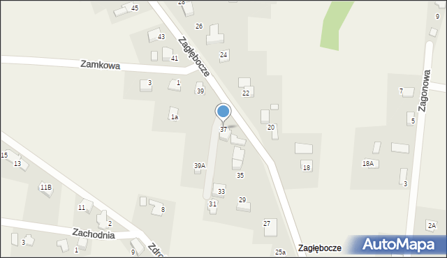 Czaniec, Zagłębocze, 37, mapa Czaniec