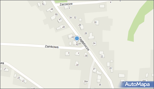 Czaniec, Zagłębocze, 41, mapa Czaniec