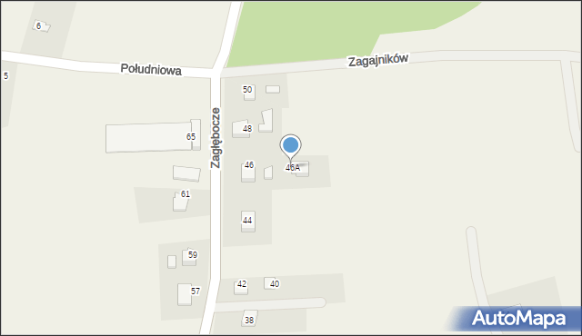 Czaniec, Zagłębocze, 46A, mapa Czaniec