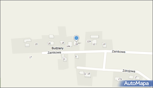 Czaniec, Zamkowa, 14, mapa Czaniec