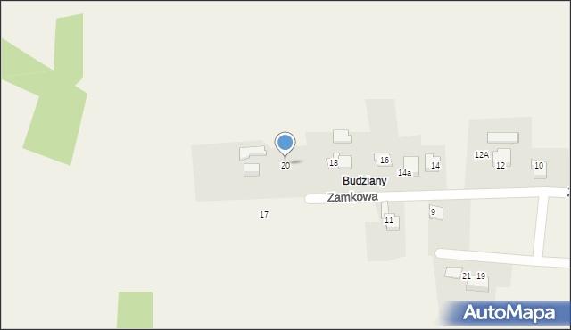 Czaniec, Zamkowa, 20, mapa Czaniec