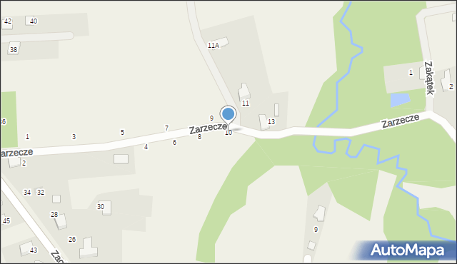 Czaniec, Zarzecze, 10, mapa Czaniec