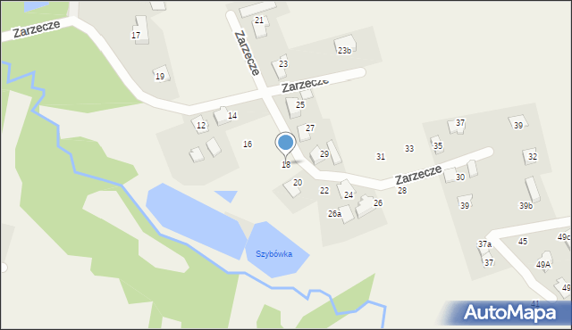 Czaniec, Zarzecze, 18, mapa Czaniec