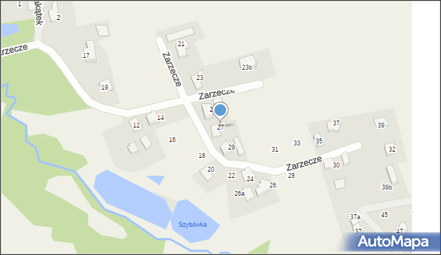 Czaniec, Zarzecze, 27, mapa Czaniec