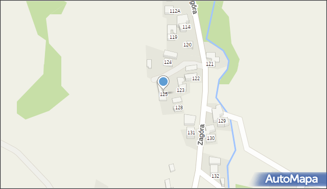 Czarna Góra, Zagóra, 126, mapa Czarna Góra