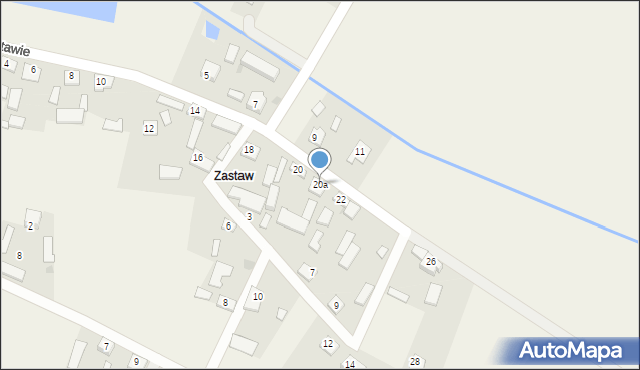 Czarnca, Zastawie, 20a, mapa Czarnca