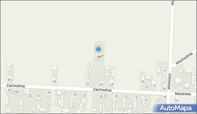 Czastary, Zachodnia, 19a, mapa Czastary