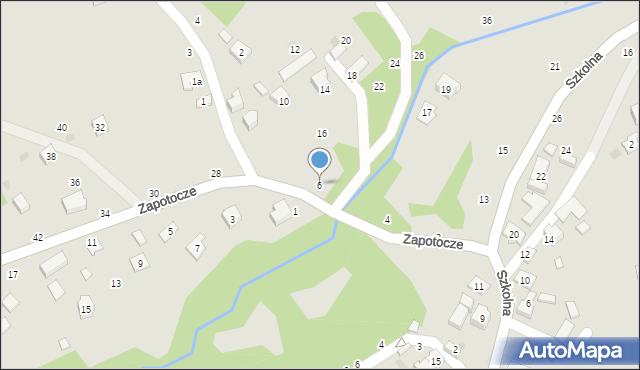 Czchów, Zapotocze, 6, mapa Czchów