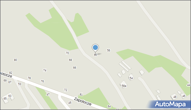 Czchów, Zapotocze, 60, mapa Czchów