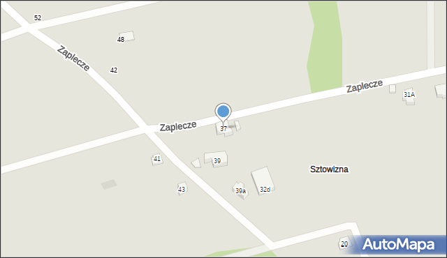 Czechowice-Dziedzice, Zaplecze, 37, mapa Czechowic-Dziedzic