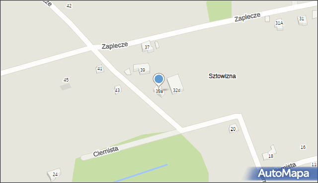 Czechowice-Dziedzice, Zaplecze, 39a, mapa Czechowic-Dziedzic