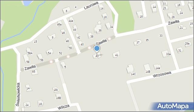 Czechowice-Dziedzice, Zawiła, 55, mapa Czechowic-Dziedzic