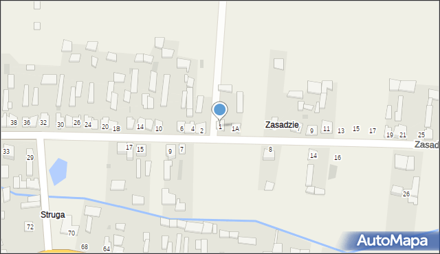 Czermno-Kolonia, Zasadzie, 1, mapa Czermno-Kolonia