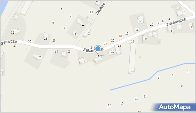 Czernichów, Zakamycze, 17, mapa Czernichów