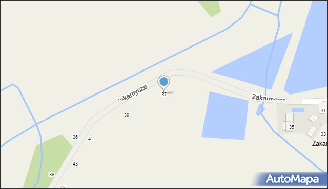 Czernichów, Zakamycze, 37, mapa Czernichów