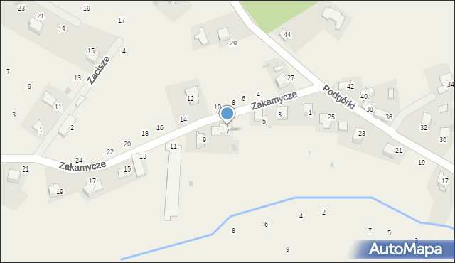 Czernichów, Zakamycze, 7, mapa Czernichów