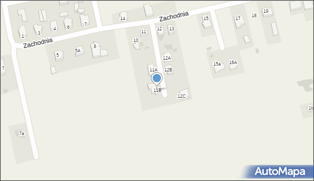 Czerniewice, Zachodnia, 11B, mapa Czerniewice