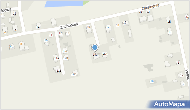 Czerniewice, Zachodnia, 15a, mapa Czerniewice