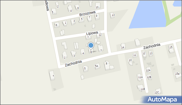 Czerniewice, Zachodnia, 6, mapa Czerniewice