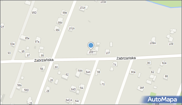 Czerwionka-Leszczyny, Zabrzańska, 103, mapa Czerwionka-Leszczyny