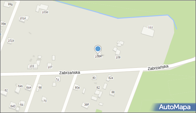 Czerwionka-Leszczyny, Zabrzańska, 109A, mapa Czerwionka-Leszczyny