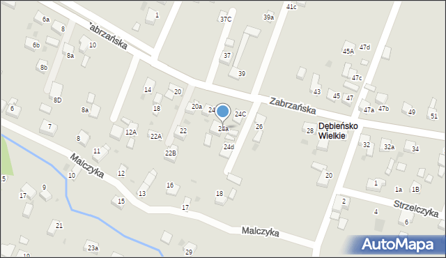 Czerwionka-Leszczyny, Zabrzańska, 24a, mapa Czerwionka-Leszczyny