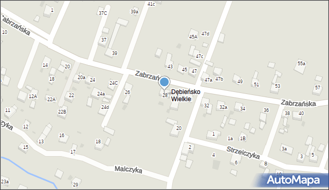 Czerwionka-Leszczyny, Zabrzańska, 28, mapa Czerwionka-Leszczyny