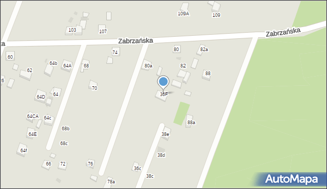 Czerwionka-Leszczyny, Zabrzańska, 36F, mapa Czerwionka-Leszczyny