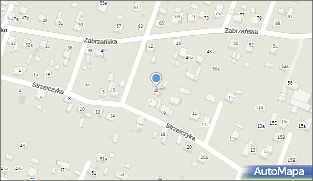 Czerwionka-Leszczyny, Zabrzańska, 44, mapa Czerwionka-Leszczyny