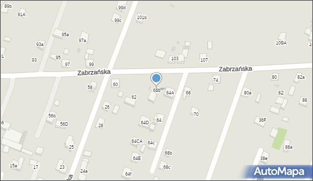 Czerwionka-Leszczyny, Zabrzańska, 64b, mapa Czerwionka-Leszczyny