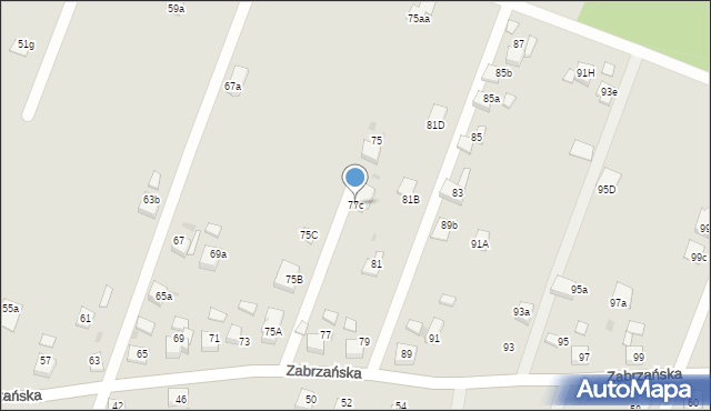 Czerwionka-Leszczyny, Zabrzańska, 77c, mapa Czerwionka-Leszczyny