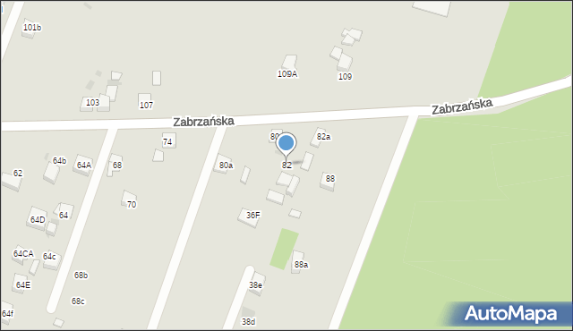 Czerwionka-Leszczyny, Zabrzańska, 82, mapa Czerwionka-Leszczyny