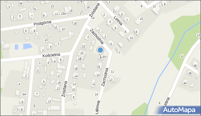 Czerwonak, Zachodnia, 6, mapa Czerwonak