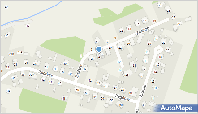 Czerwonak, Zacisze, 4, mapa Czerwonak