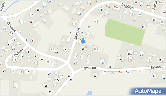 Czerwonak, Zagórze, 26, mapa Czerwonak