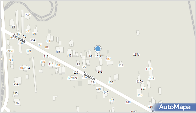 Częstochowa, Żarecka, 101A, mapa Częstochowy