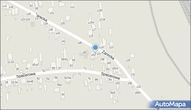 Częstochowa, Żarecka, 154, mapa Częstochowy