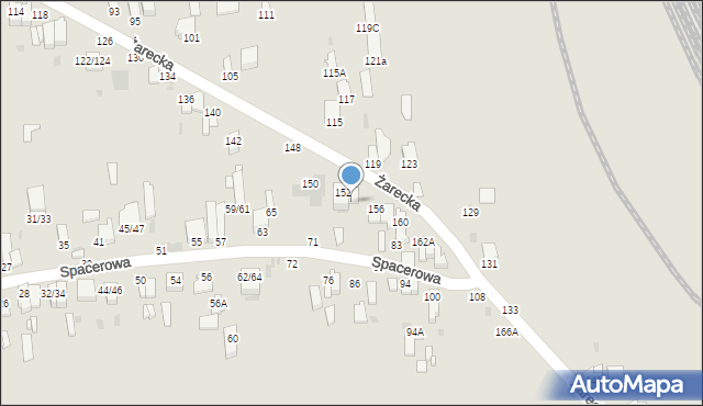 Częstochowa, Żarecka, 154A, mapa Częstochowy