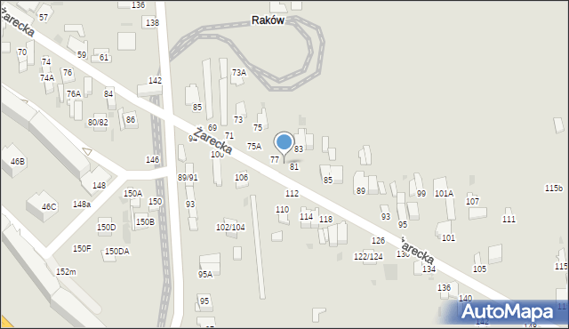 Częstochowa, Żarecka, 79, mapa Częstochowy