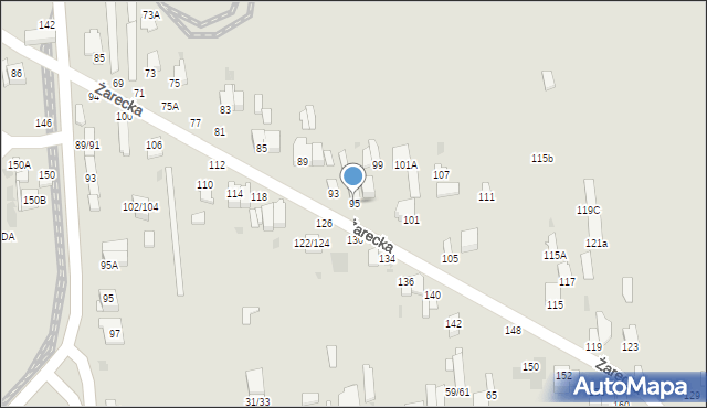 Częstochowa, Żarecka, 95, mapa Częstochowy