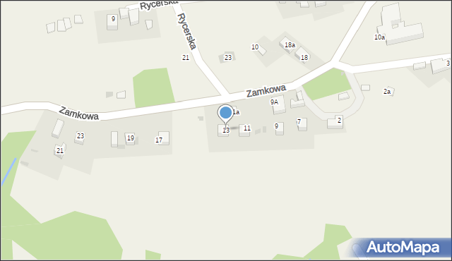 Czorsztyn, Zamkowa, 13, mapa Czorsztyn