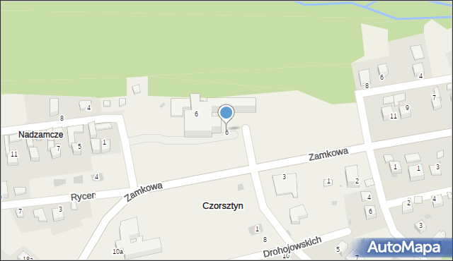 Czorsztyn, Zamkowa, 6, mapa Czorsztyn