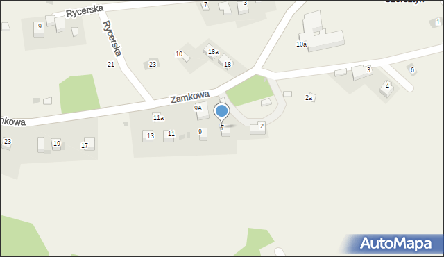 Czorsztyn, Zamkowa, 7, mapa Czorsztyn