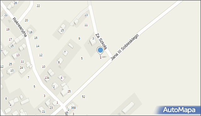 Czułówek, Za Szkołą, 1, mapa Czułówek