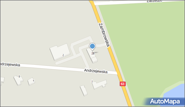Czyżew, Zambrowska, 1B, mapa Czyżew