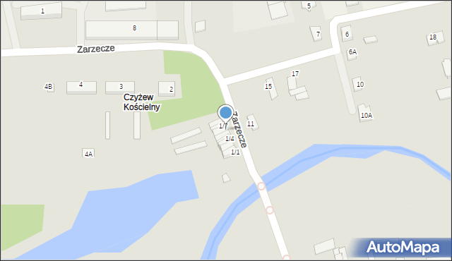 Czyżew, Zarzecze, 1/6, mapa Czyżew