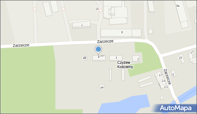 Czyżew, Zarzecze, 4, mapa Czyżew