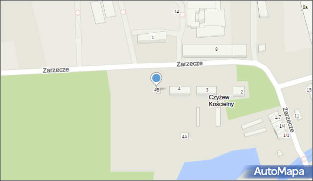 Czyżew, Zarzecze, 4B, mapa Czyżew